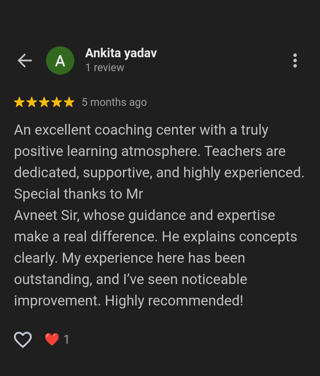 Student Testimonial