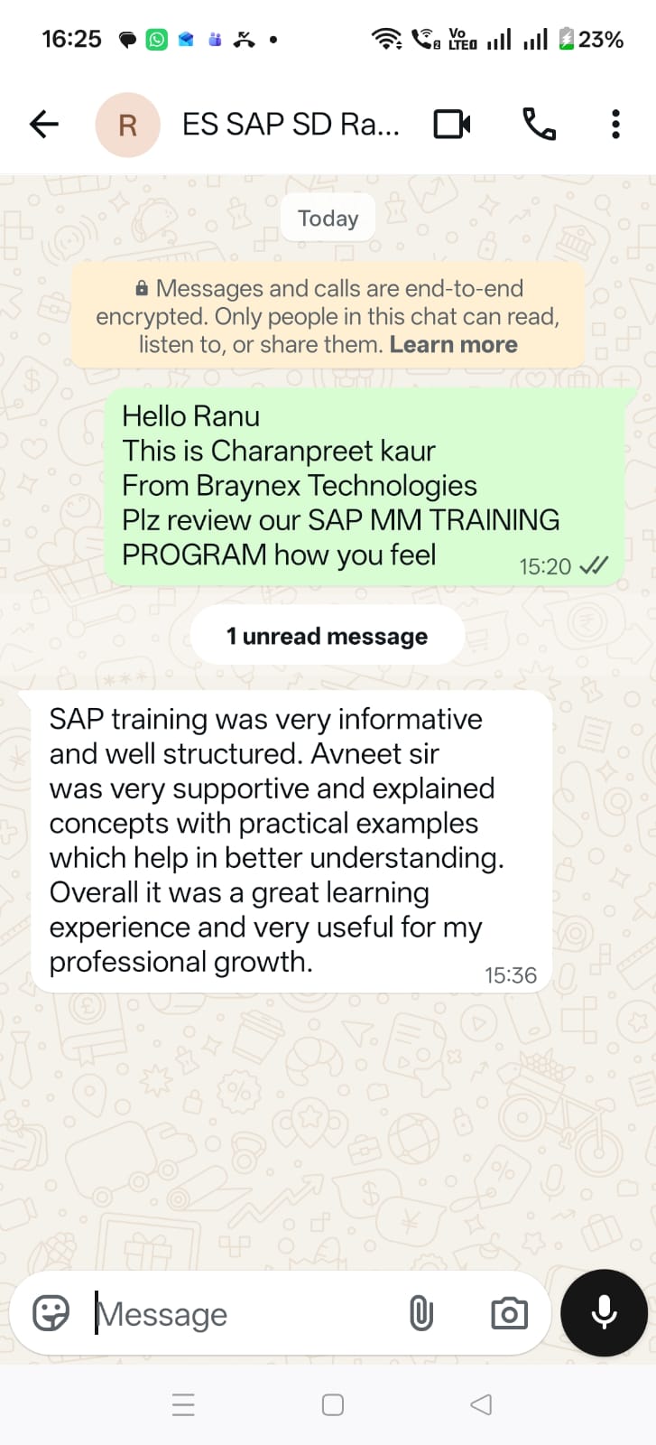Student Testimonial